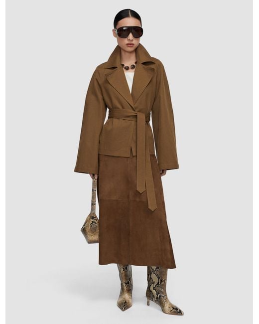 Joseph Natural Helius Light Suede Skirt
