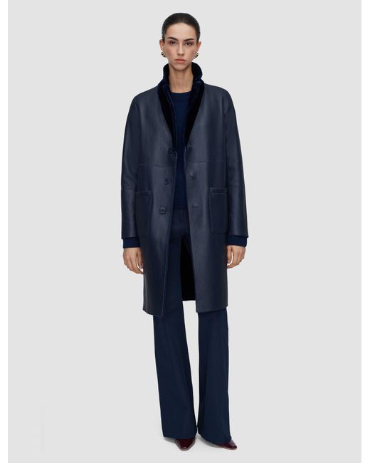 Joseph Blue Britanny Reversible Soft Shearling Jacket