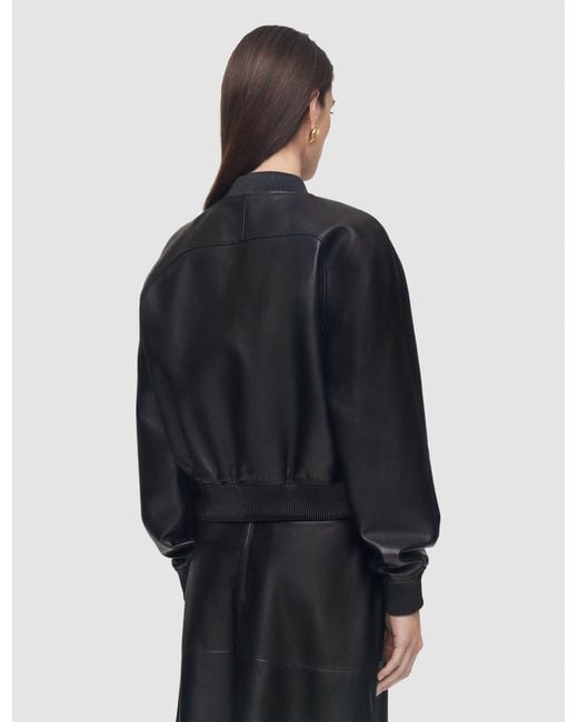 Joseph Black Quinn Soft Nappa Leather Jacket
