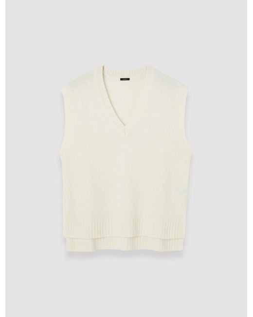 Joseph White Open Cashmere Vest