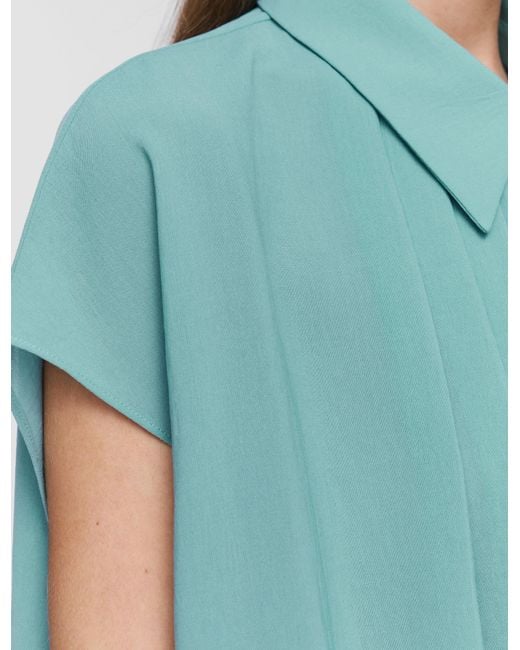 Joseph Blue Antin Airy Plissé Blouse