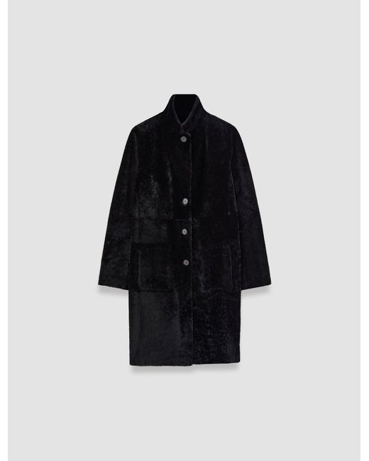 Joseph Blue Britanny Reversible Soft Shearling Coat