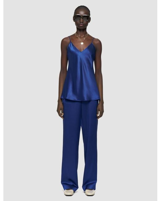 Joseph Blue Clea Silk Satin Camisole