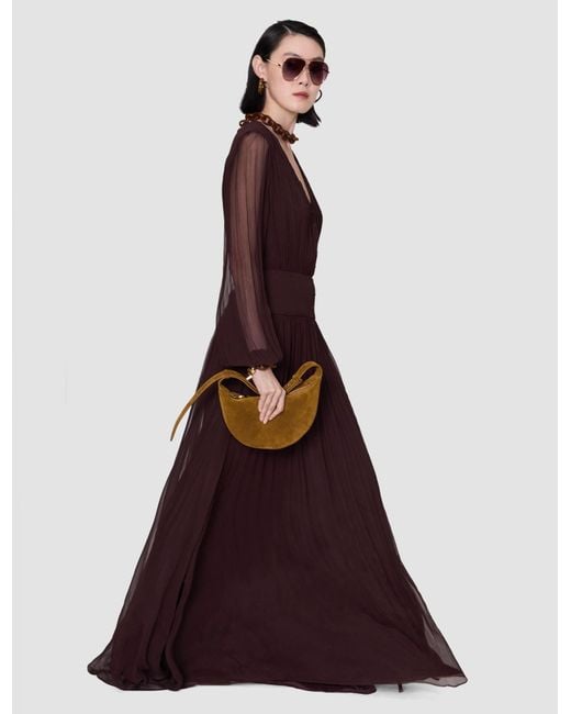 Joseph Purple Bianca Silk Chiffon Dress
