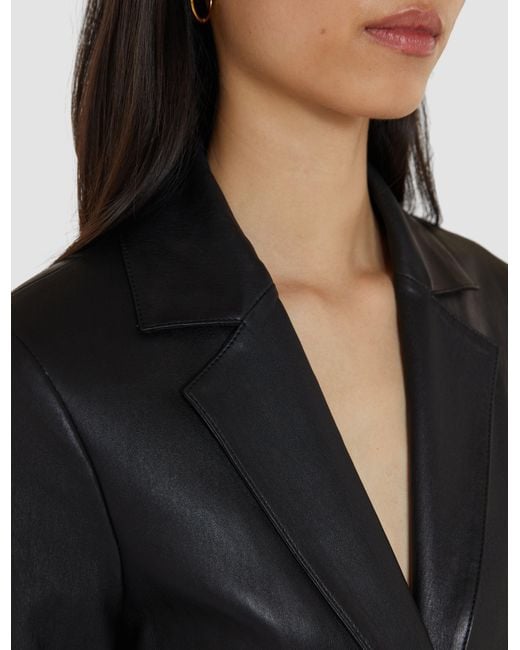 Joseph Black Pascal Leather Stretch Jacket