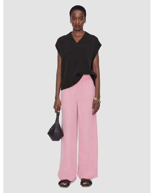 Joseph Pink Nour Satin Twill Trousers