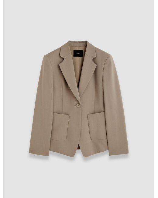 Joseph Natural Glenview Tailoring Wool Stretch Jacket