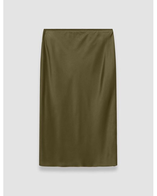 Joseph Green Silk Satin Isaak Skirt