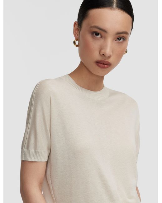Joseph Natural Jana Silk Knit Top