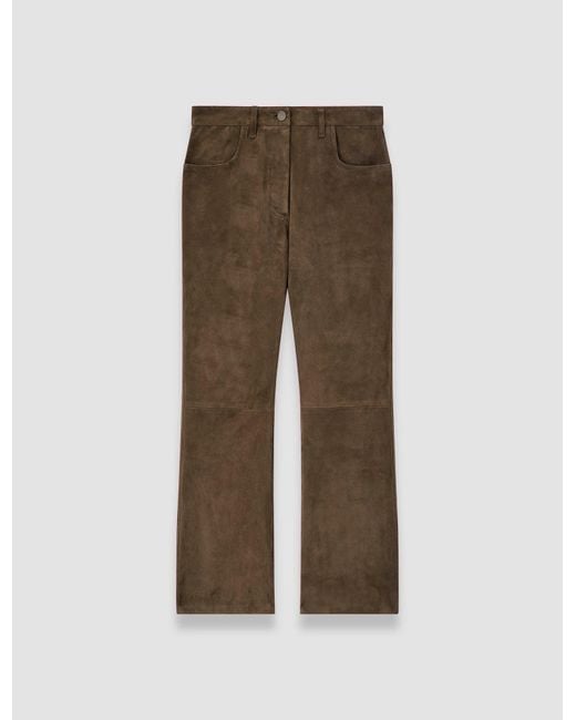 Joseph Natural Duke Suede Stretch Trousers