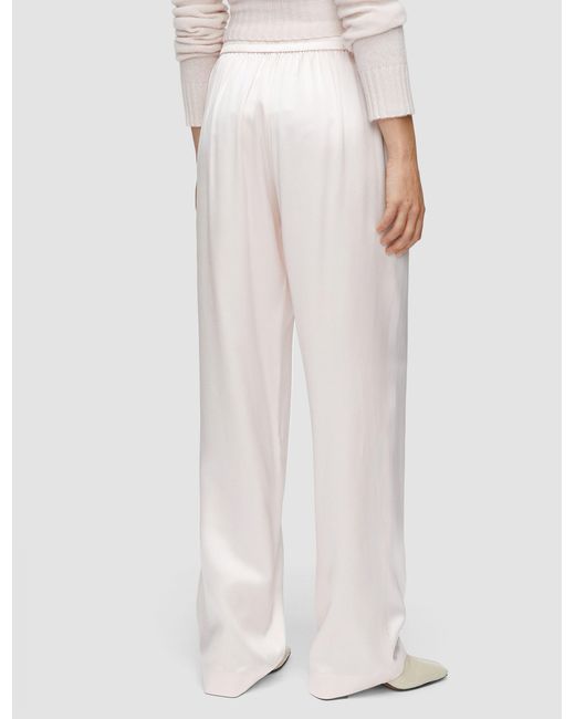 Joseph White Sahel Silk Satin Trousers