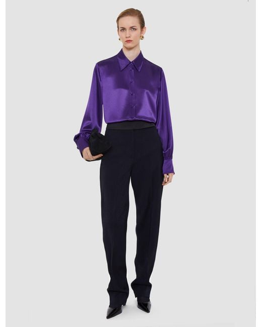 Joseph Purple Dieu Double Satin Blouse