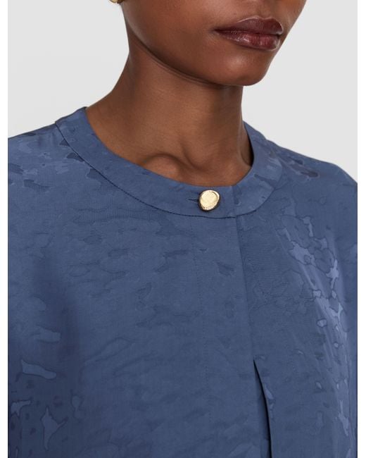 Joseph Blue Cece Leopard Jacquard Jacket