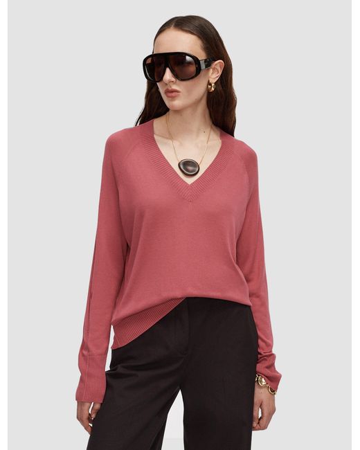 Joseph Pink Gallow Superfine Silk Jumper