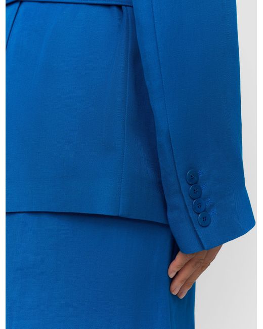 Joseph Blue Vinca Linen Blend Jacket