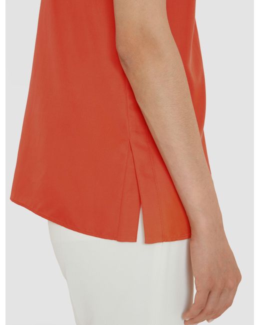 Joseph Red Aragon Soft Cotton Silk Top