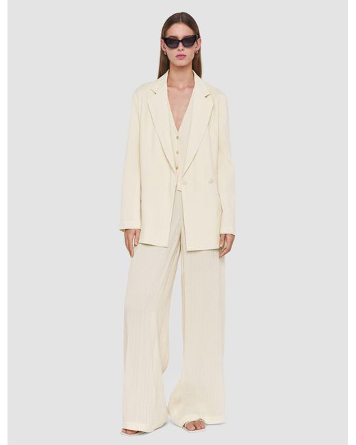 Joseph Natural Amelot Pleat Jacquard Jacket