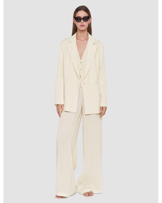 Joseph Natural Amelot Pleat Jacquard Jacket