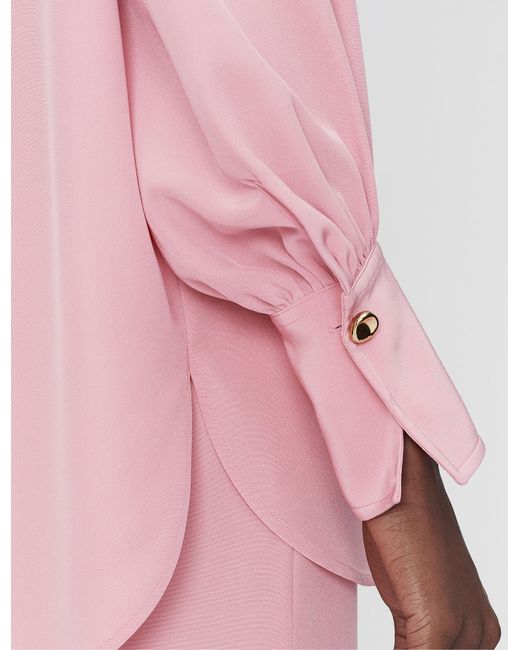 Joseph Pink Camilia Satin Twill Blouse