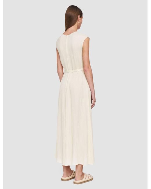 Joseph White Garnier Pleat Jacquard Dress