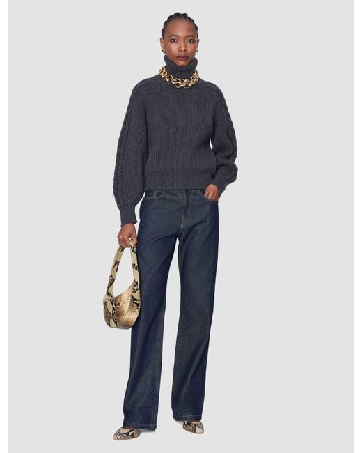 Joseph Black Alodina Merino Wool Knit Jumper