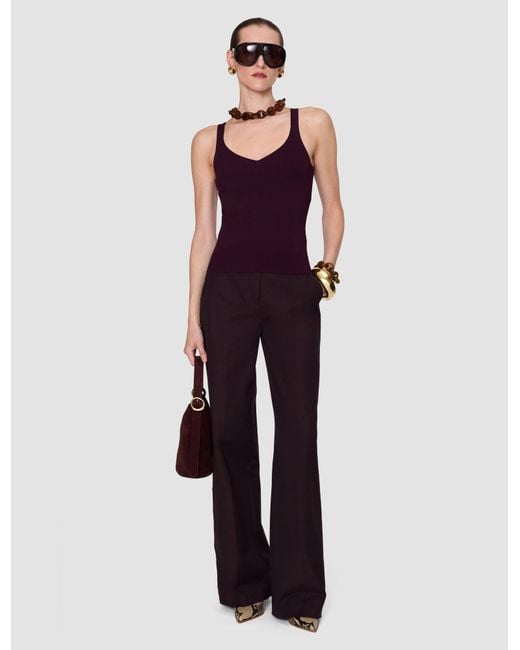 Joseph Red Joann Compact Milano Tank Top