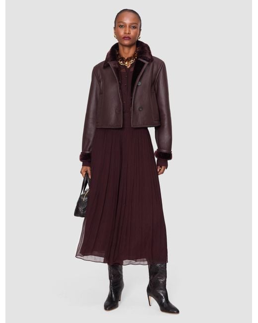 Joseph Purple Ale Silk Chiffon Trousers