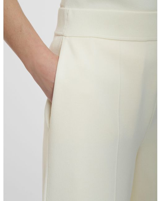 Joseph White Viscose Knit Stretch Culottes
