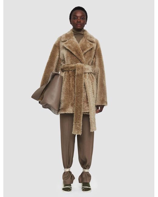Joseph Natural Textured Shearling Clery Coat