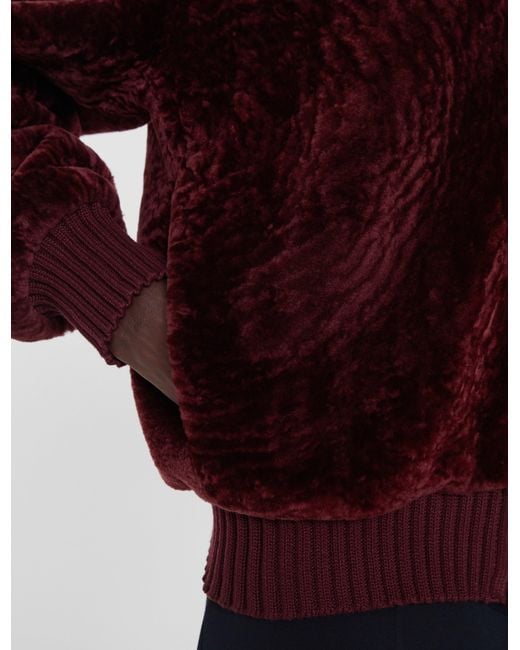 Joseph Red Alpes Short Hair Shearling Jacket