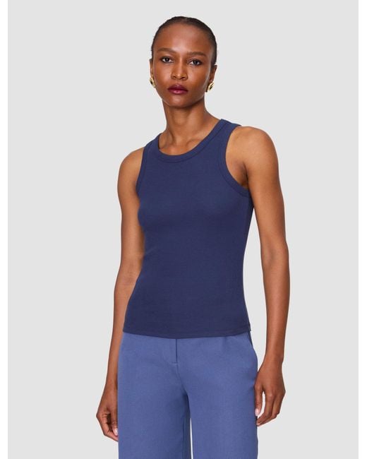 Joseph Blue Yeux Cotton Rib Vest