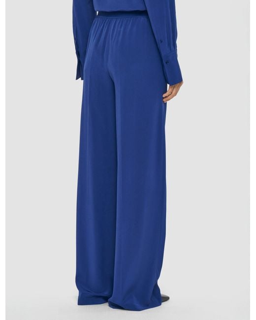 Pantalon Hulin En Crêpe De Soie Joseph en coloris Blue