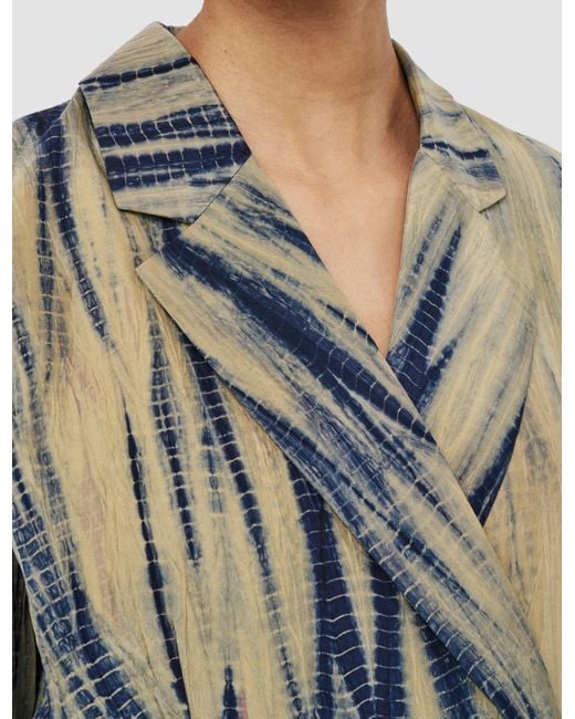 Joseph Blue Joubert Tie Dye Silk Jacket