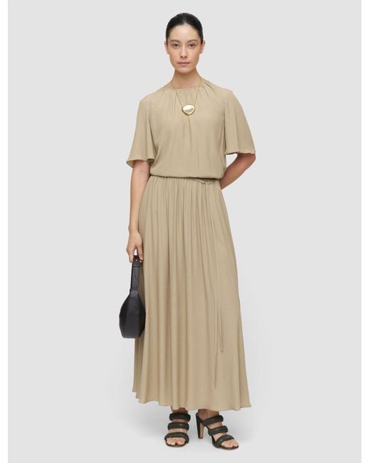Joseph Natural Elba Silk Blend Crepe Skirt