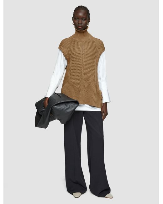 Ensemble Chemise Et Gilet En Maille Joseph en coloris Natural