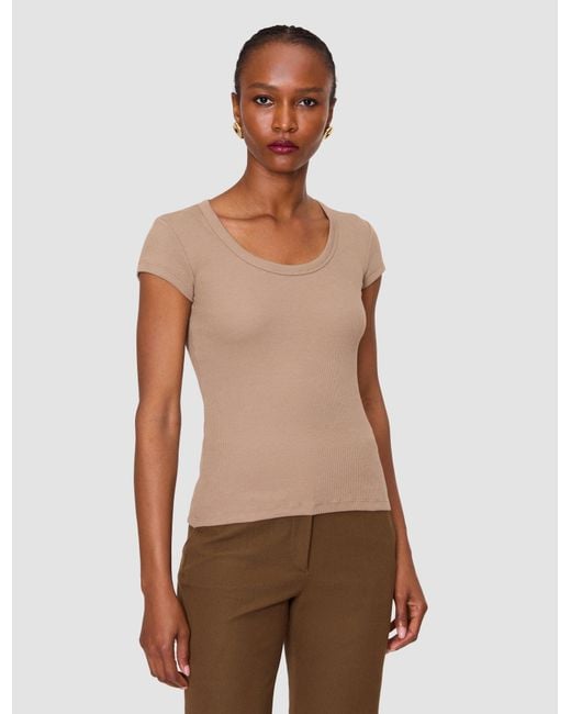 Joseph Natural Saba Cotton Rib Top