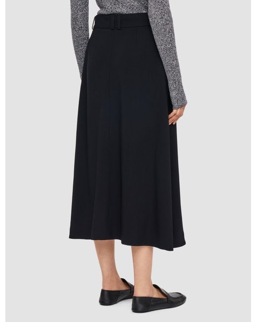 Joseph Black Pernette Fluid Twill Wool Skirt