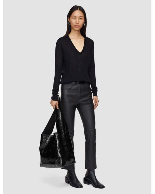 Joseph Black Cashair V Neck Jumper