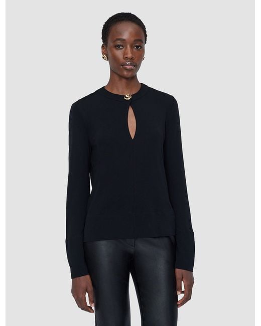 Joseph Blue Fabiola Fluid Jersey Blouse