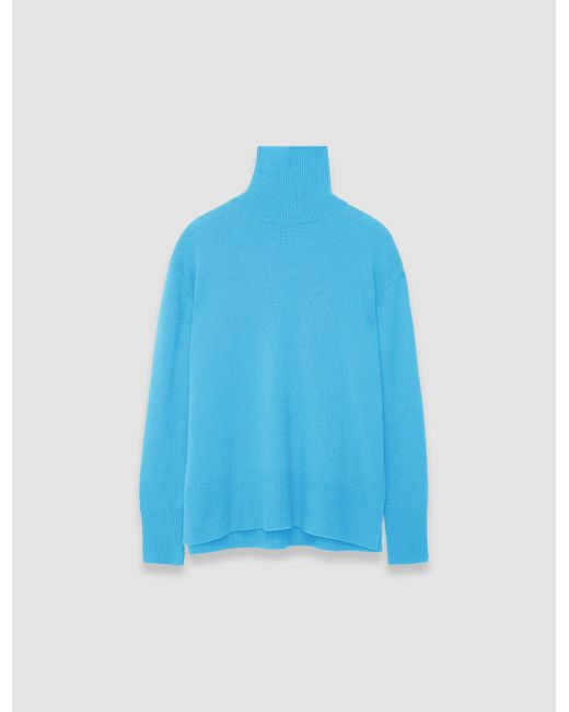 Joseph Blue Pure Cashmere High Neck Jumper