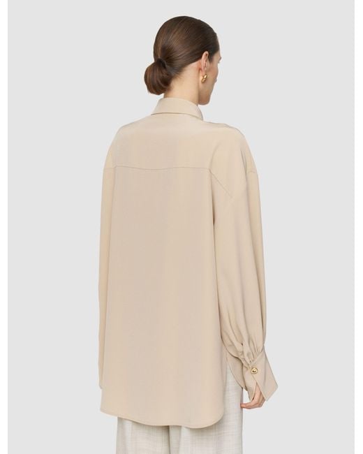 Joseph Natural Camilia Satin Twill Blouse