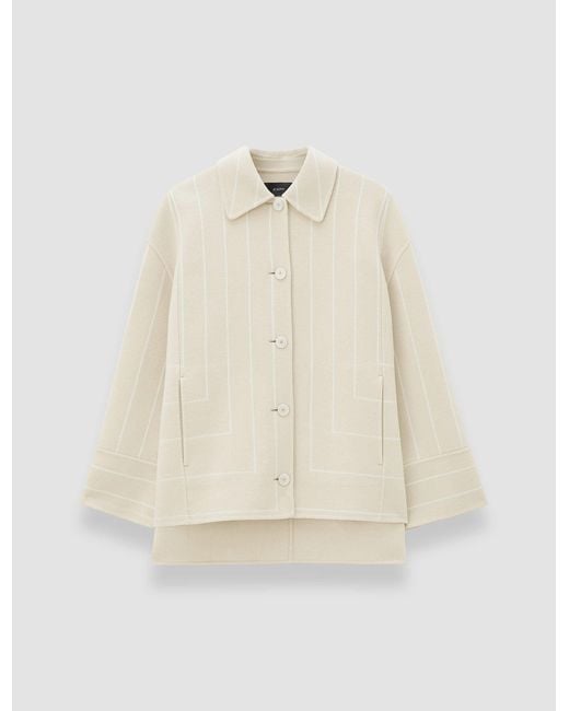 Joseph White Molitor Geometric Double Face Wool Coat