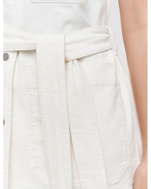 Joseph White Balan Denim Sleeveless Jacket