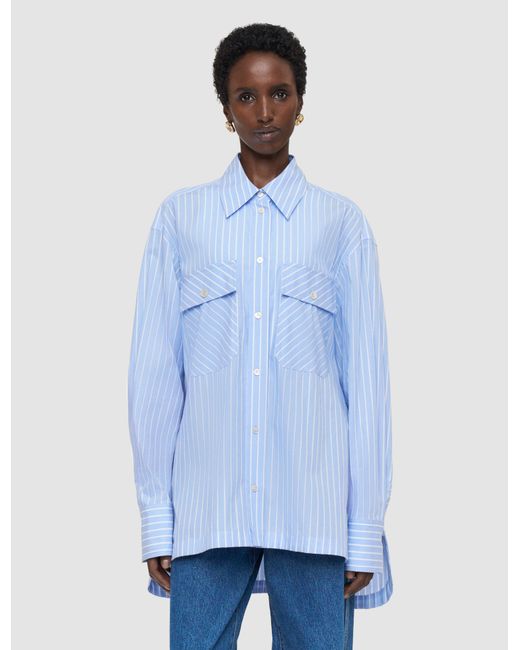 Joseph Blue Ranya Cotton Stripe Shirt