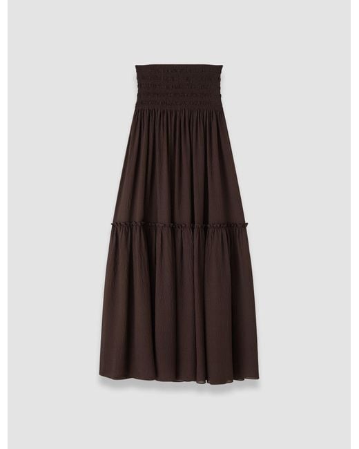 Joseph Black Folia Textured Silk Skirt