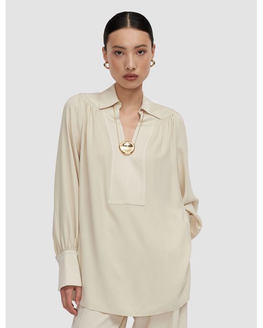 Joseph Natural Bou Crepe Blouse