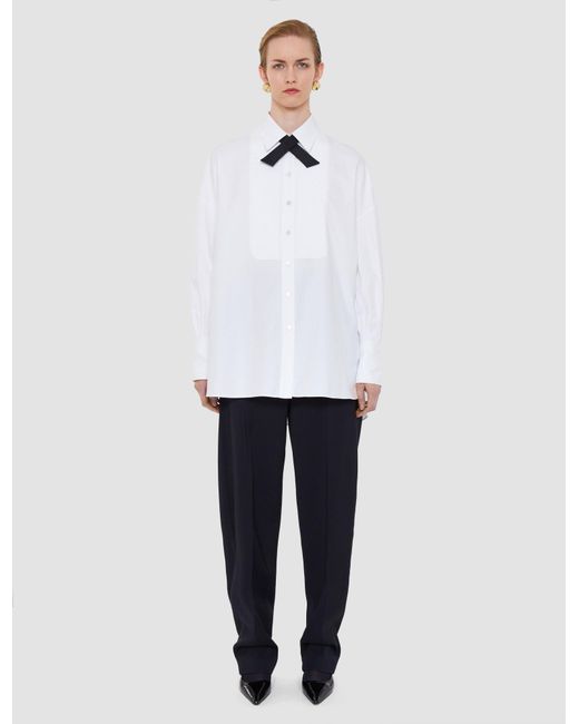 Joseph White Ferrus Tuxedo Cotton Shirt