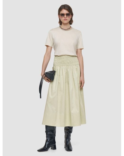 Joseph Natural Leonie Cotton Sateen Skirt