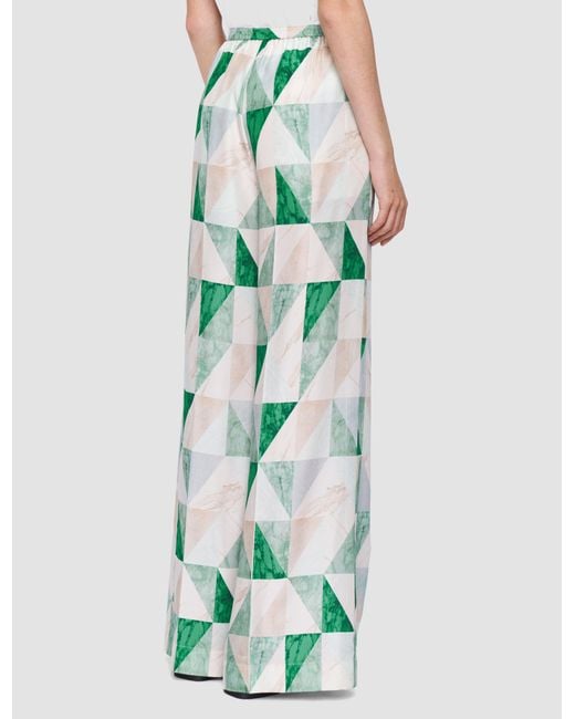 Joseph Green Thoresby Marble Print Silk Trousers