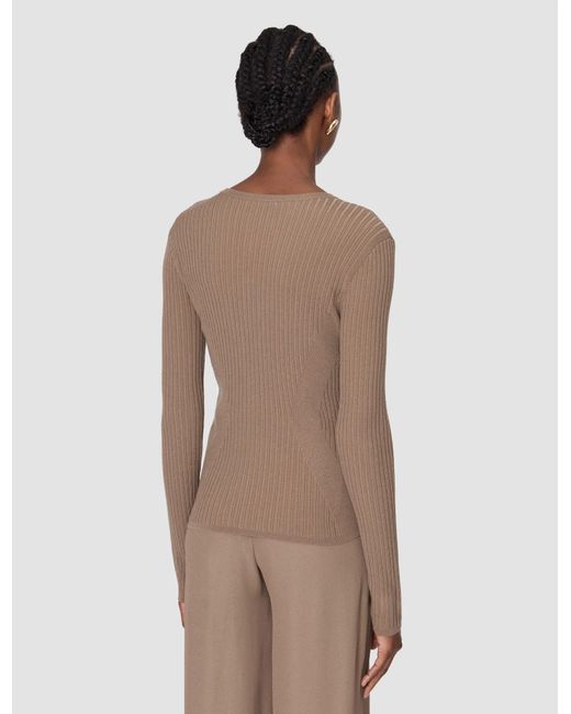 Joseph Natural Luz Merino Wool Rib Top